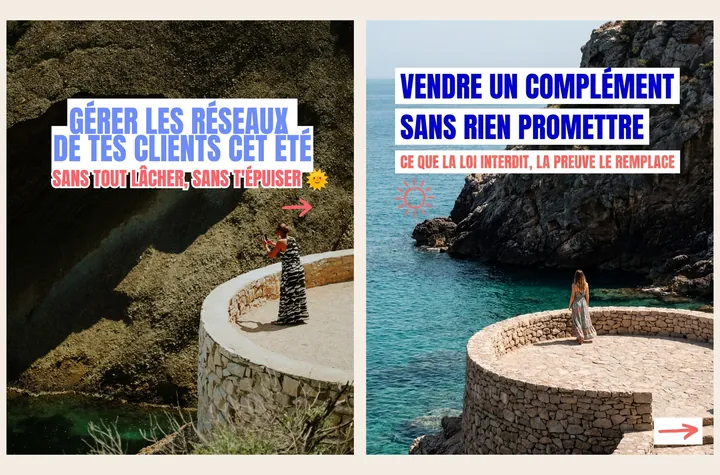 L'original admiré à gauche, sa reproduction à droite, sur le sujet « Compléments alimentaires et nutrition »