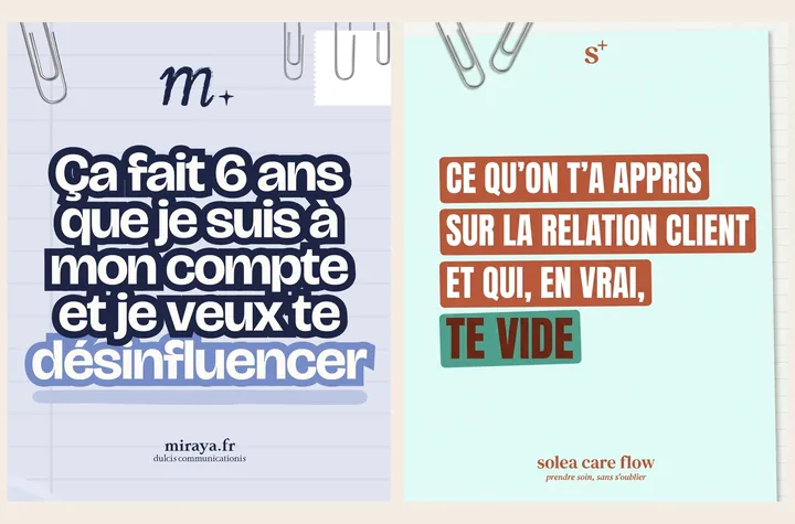 L'original admiré à gauche, sa reproduction à droite, sur le sujet « Relation client »