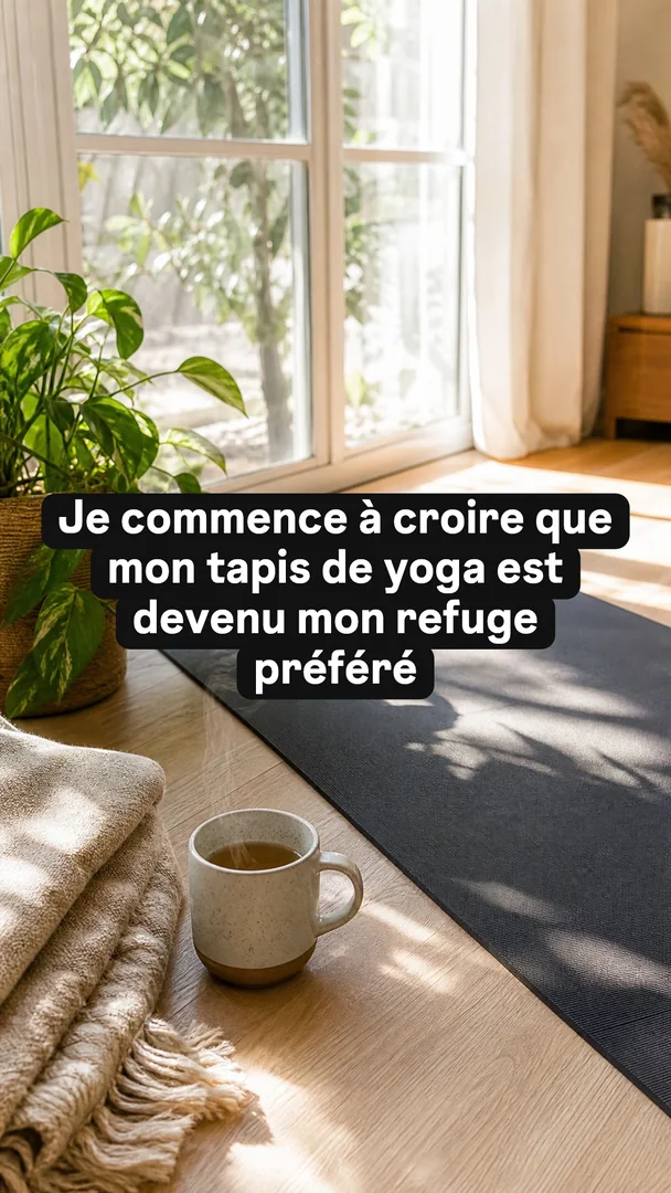 Ta version, story 1 sur 4 : Je commence à croire que mon tapis de yoga est devenu mon refuge préféré
